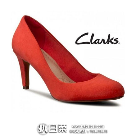 亚马逊海外购：Clarks 其乐 Carlita 女士 真皮高跟单鞋 特价￥218.17，凑单直邮免运费，含税到手历史新低￥244