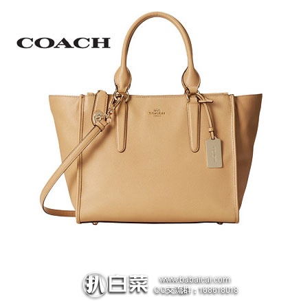 6PM：COACH 蔻驰Crossgrain Leather Crosby Carryall女款时尚手提斜挎包 原价8，现降至4折好价9.99