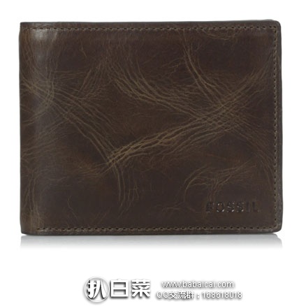 亚马逊海外购：Fossil 化石 Derrick Bifold with Flip Id 男士真皮钱包 降至￥218.33元