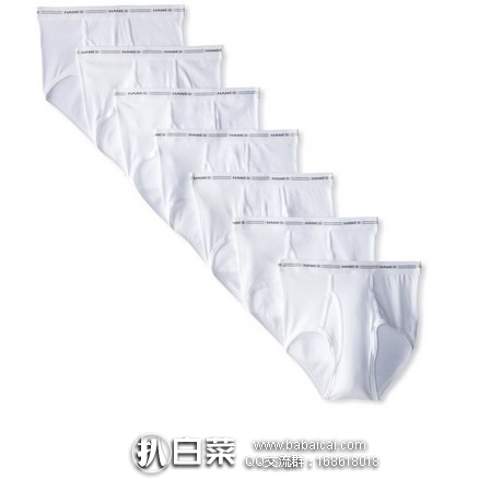 亚马逊海外购：Hanes 恒适 男士纯棉三角内裤7条特价￥66.77，凑单直邮免邮，含税到手仅￥74