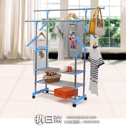 天猫商城：傲家简易晾衣架 现价￥19.9，领取￥3元优惠券，实付￥16.9元包邮