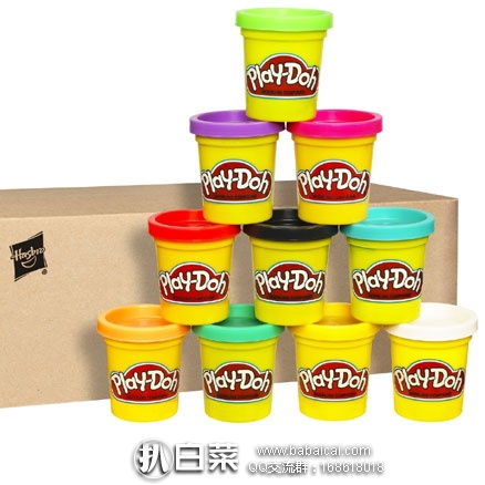 亚马逊海外购：Play-Doh 培乐多 游戏彩泥 10罐装 特价￥55.34，凑单直邮免运费，含税到手￥6.19/个，