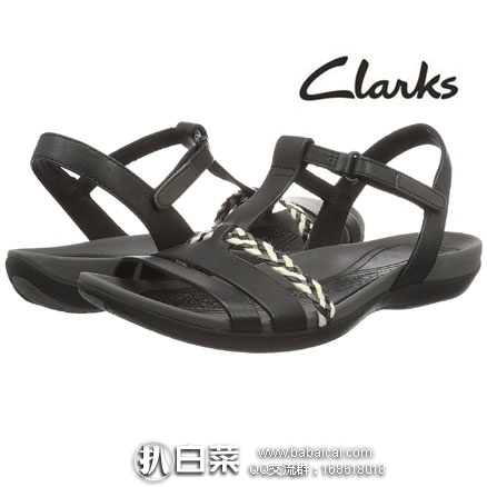 亚马逊海外购：Clarks 其乐 Tealite Grace Wedge Heels Sandals 女士真皮 编织绑带平底凉鞋  降至￥301.91