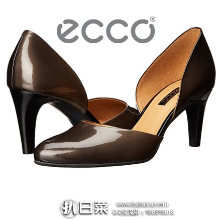 6PM：ECCO 爱步 Alicante 女士 真皮隔断高跟鞋  原价$170，降至4折$68