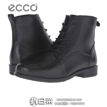 6PM：ECCO 爱步 女士触感25系带平底靴 原价$170，现新低4折$68