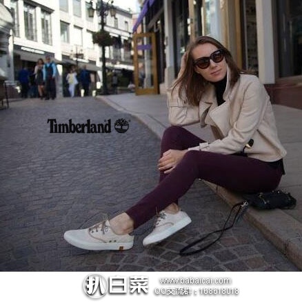 6PM：Timberland 天木兰 女士 四眼系带帆布板鞋  原价$85，现特价$29.99