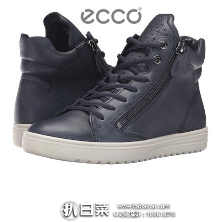 6PM：ECCO 爱步  Fara Sneaker 女士系带真皮高帮休闲鞋 原价$160，现降至4折$64.99