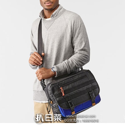 Fossil Women's Sportsman Messenger Blue