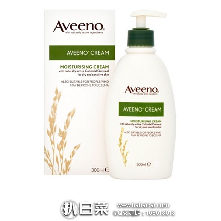 亚马逊海外购：Aveeno 艾维诺 天然燕麦保湿润肤霜 300ml  售价￥52.21