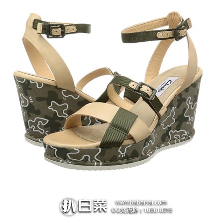 亚马逊海外购:Clarks 其乐 Adesha Art 女士 印花坡跟凉鞋 售价¥297.09