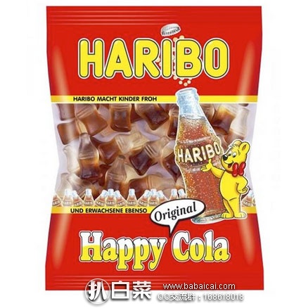 德国保镖大药房：HARIBO 哈瑞宝 小熊迷你软糖果 可乐味 200克  特价€1.59（约￥12.5元）