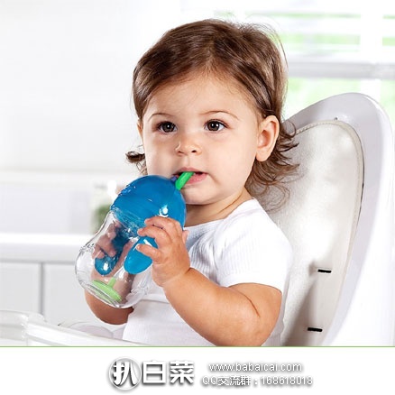 亚马逊中国:Munchkin 满趣健 幼儿防漏重力吸管杯 207ml*2件 两件8折后实付¥41.36/件