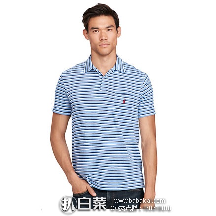 Ralph Lauren拉夫劳伦：Classic FIT 男士条纹 POLO衫 7色可选 额外6折后实付$29.99，到手￥230