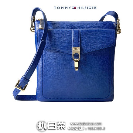 6PM：Tommy Hilfiger 汤米希尔费格 Kira Crossbody Pebble Leather 女士真皮单肩包 原价$108，现降至2.8折$29.99
