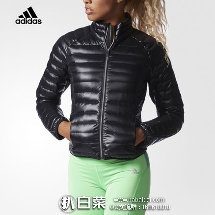天猫商城：adidas 阿迪达斯 NEO 女子立领短款休闲羽绒服 现价￥199，领取￥10优惠券，实付新低￥189包邮