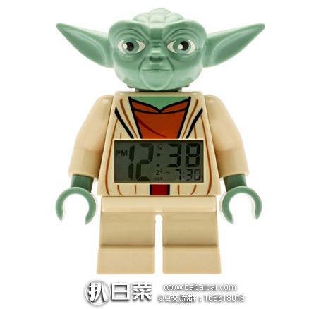 亚马逊海外购：LEGO 乐高 Star Wars 星球大战系列 尤达大师 闹钟  现售价￥98，凑单免费直邮到手新低￥109