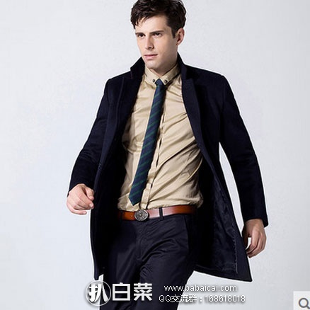 天猫商城：传奇保罗 男士羊毛毛呢大衣  现价￥298，领取￥80元优惠券，券后实付￥218包邮