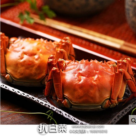 天猫商城：今旺 大闸蟹6只礼盒装（公蟹2.5两*3+母蟹2两*3） 现售价￥158，拍下￥59，还可叠加店铺￥10优惠券，实付￥49包邮