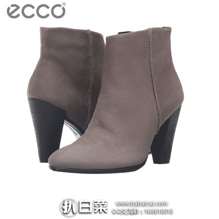 6PM：ECCO  爱步 Shape 75 Bootie 型塑 女士真皮高跟短靴  原价$190，降至4折$76