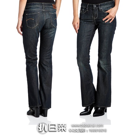 亚马逊中国:G-Star 女士微喇牛仔裤 1232800082 降至新低¥159包邮