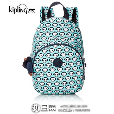 亚马逊海外购:Kipling 吉普林 JAQUE 猴子印花款 双肩背包 降至¥254.32