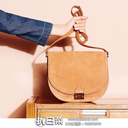 Amazon:Loeffler Randall 洛菲勒·兰德尔 女士 Saddle 麂皮单肩马鞍包 降至2.5折$99.13,到手¥740