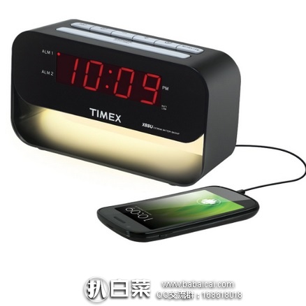 亚马逊海外购：TIMEX 天美时 T128B6 可充电闹钟 降至￥122.27，凑单免费直邮，含税到手￥137