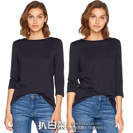 亚马逊海外购：Boss Orange Talike 女士 经典圆领休闲长袖  现售价￥213，免费直邮到手￥239