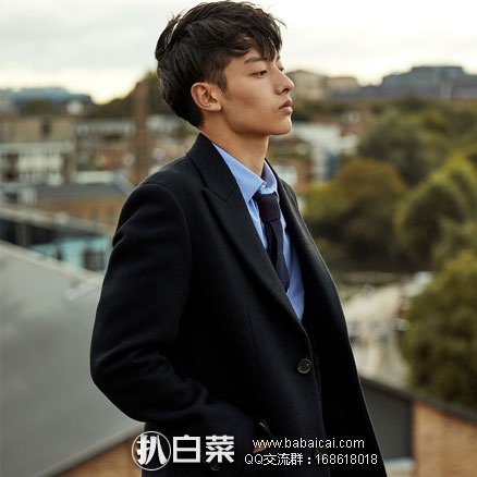 天猫商城：GXG 男士中长款 71.2% 羊毛呢大衣外套 ，可预付￥50定金抵￥100，实付￥709包邮