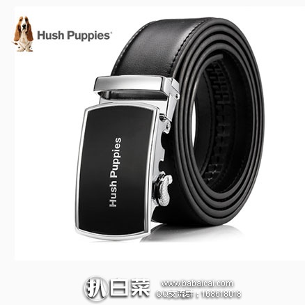 天猫商城：Hush Puppies 暇步士 男士真皮  真皮自动扣皮带  现售价￥139元，领取￥80元优惠券，实付新低￥59元包邮