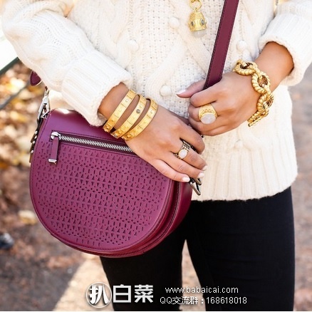 亚马逊海外购:Rebecca Minkoff 瑞贝卡明可弗 Astor真皮镂空马鞍包 特价¥383.62,直邮含运费和关税到手约¥518