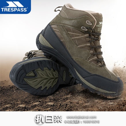 天猫商城：英国TRESPASS 男士户外中帮轻便防水越野徒步鞋 现价￥239，领取￥150元优惠券，实付￥89包邮