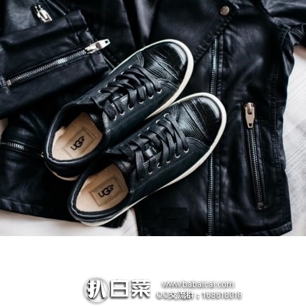 6PM:UGG 女士真皮系带休闲板鞋 原价0,现历史新低.99,到手约¥380