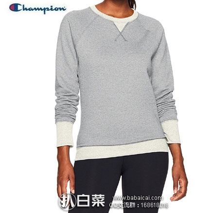 亚马逊海外购：Champion 冠军牌 Boyfriend 女士圆领针织衫 降至￥130，凑单免费直邮含税到手￥145