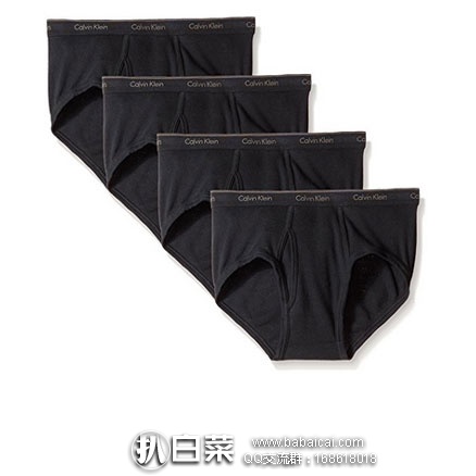亚马逊海外购：Calvin Klein 卡尔文·克莱恩 男士纯棉三角内裤 4条装 2色  降至￥117.5起，凑单免费直邮到手新低￥131.49