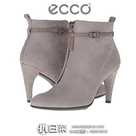 6PM：ECCO 爱步 Shape 75  女士 真皮细高跟踝靴  原价$200，现降至4折$80