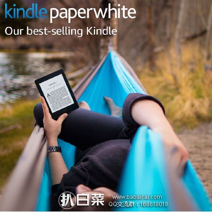 Amazon：Kindle Paperwhite 3 6寸 高分辨率 (300 ppi) 墨水屏电子书 带背光 原价$120，现黑五特价$89.99，到手￥660