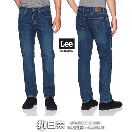 亚马逊海外购：LEE 李牌 男士修身直筒牛仔裤  现售价￥187.45，凑单免费直邮到手￥210