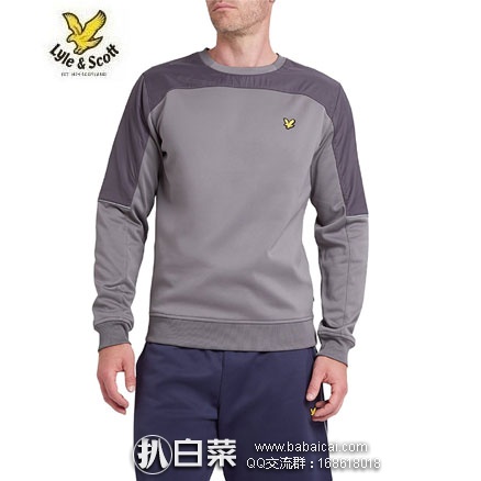 亚马逊海外购：Lyle & Scott Yoke 苏格兰金鹰 男士 休闲套头卫衣 降至￥214.86，免费直邮含税到手￥240.43