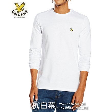 亚马逊海外购：Lyle & Scott Yoke 苏格兰金鹰 男士 经典圆领纯棉长袖衫 降至￥179.64起，凑单免费直邮含税到手￥201.02
