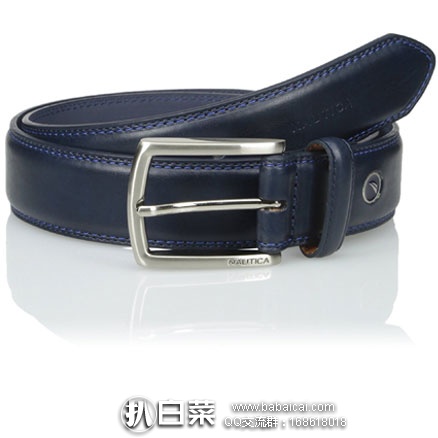 亚马逊海外购：Nautica 诺帝卡 Feathered Edge 男士真皮皮带 降至￥113.93，凑单免费直邮含税到手￥127起