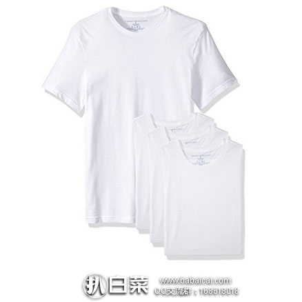 亚马逊海外购：Tommy Hilfiger 男士纯棉圆领T恤 4件装  现售价￥96，凑单免费直邮到手新低￥108