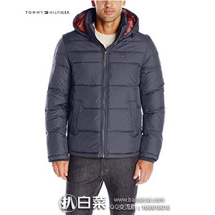 Amazon：金盒特价，Tommy Hilfiger 男士立领连帽棉服  原价$225，现降至$54.99