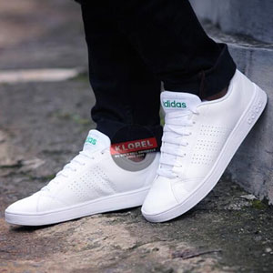 6PM：Adidas 阿迪达斯 Cloudfoam Advantage Clean男士经典小白鞋 绿尾 降至新低$36.99