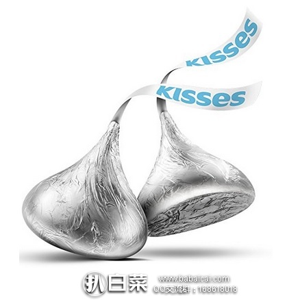 亚马逊海外购：KISSES 好时牛奶巧克力 袋装1.13kg 特价￥85，凑单直邮免运费，含税到手仅￥96