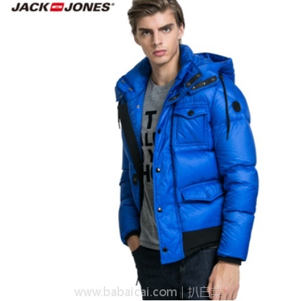 淘宝Taobao：Jack Jones 杰克琼斯 男士白鸭绒连帽羽绒服 充绒量高达235g~300g 现￥389，领券和跨店满减共可减￥120，实付新低￥269包邮