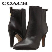 6PM：COACH 蔻驰 女士真皮高跟短靴 原价$175，降至$59.99