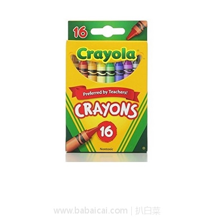 亚马逊海外购：Crayola 绘儿乐 彩色蜡笔套装16支装*6盒 降至￥56.83，凑单免邮免税到手仅￥56.83