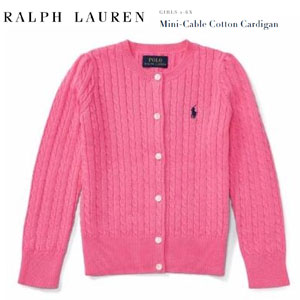 Ralph Lauren 拉夫·劳伦：2-6岁女宝宝甜美纯色毛衣开衫 原价$39.5，现折后价$17.77，凑单到手约￥156元