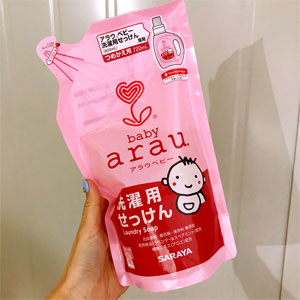 日本亚马逊：Arau亲皙 无添加植物婴儿洗衣液 补充替换装 720ml*2个 625日元，用券85折531日元（￥31）
